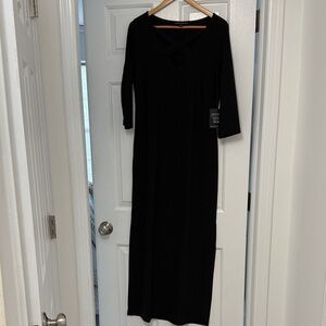 Boston Proper Elegant Black Long Sleeve Dress